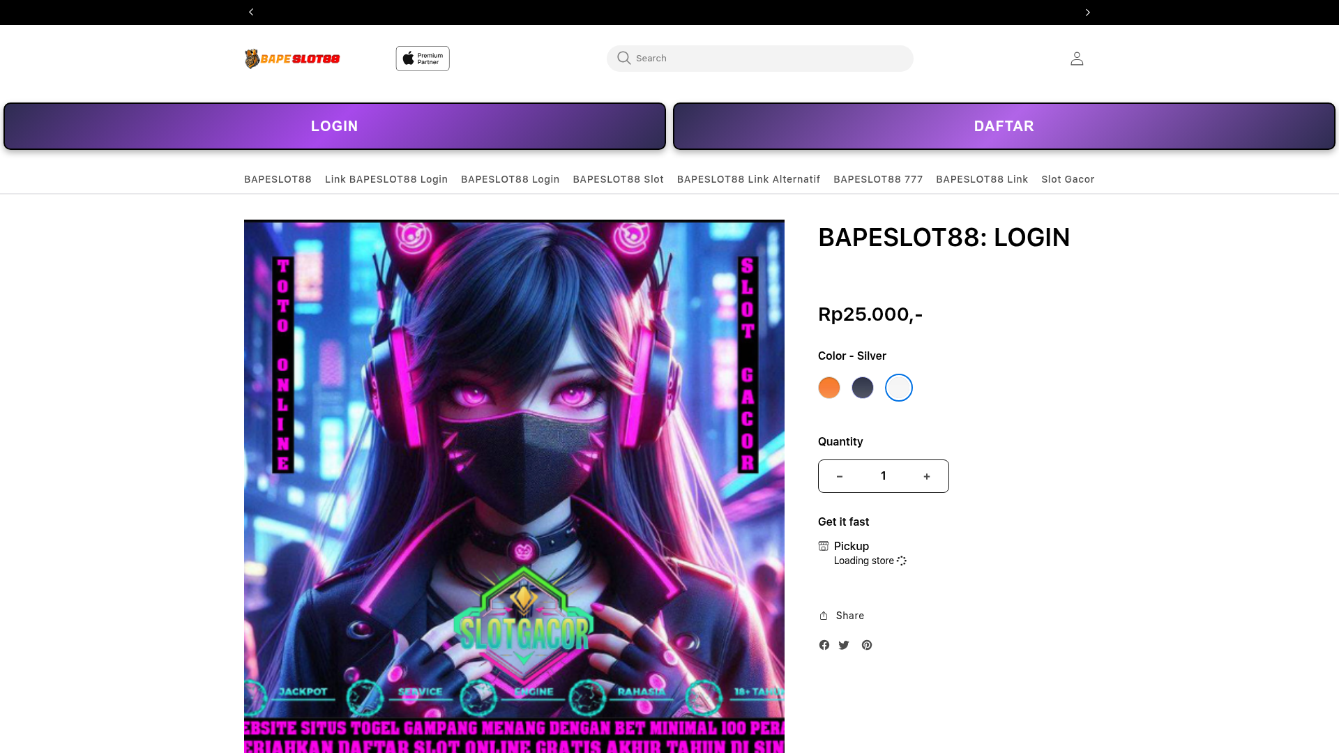 Screenshot van butikjamtangan.com