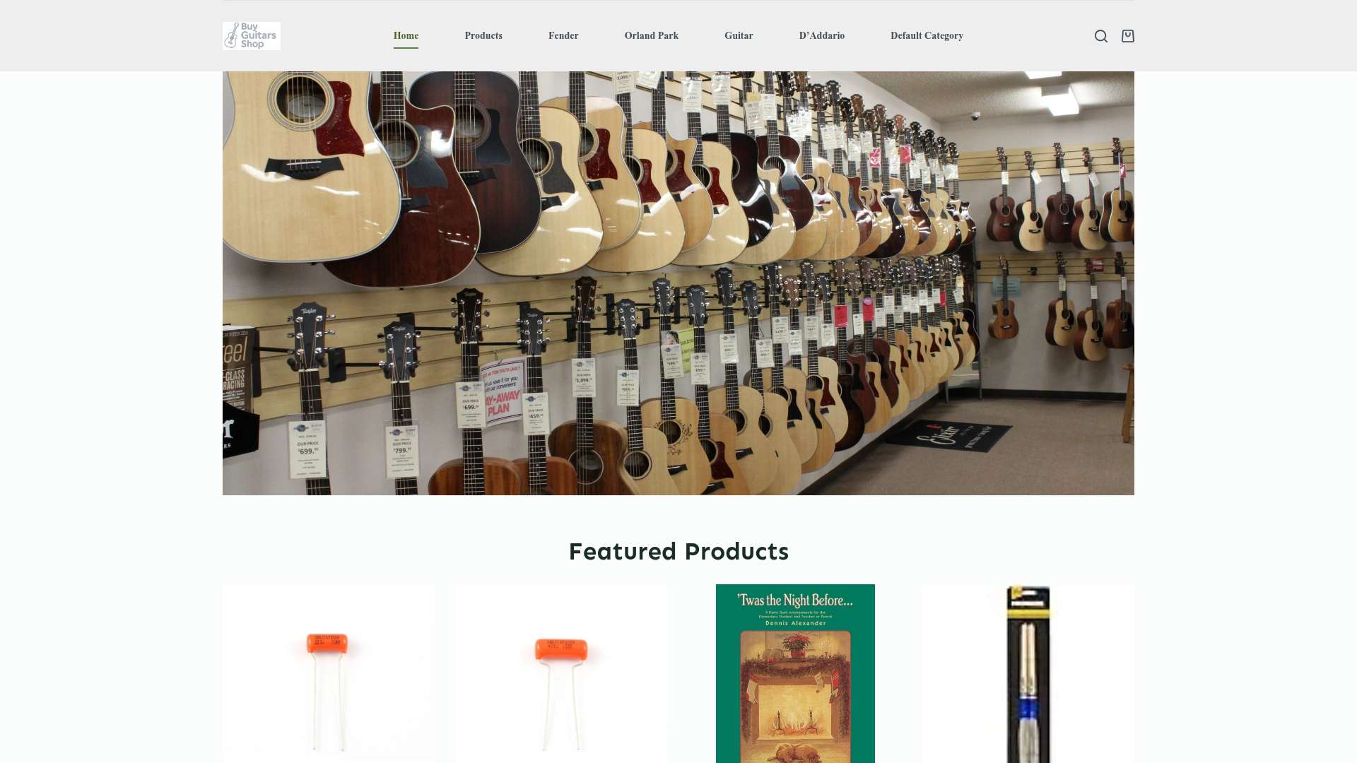 Screenshot van buyguitarsshop.com