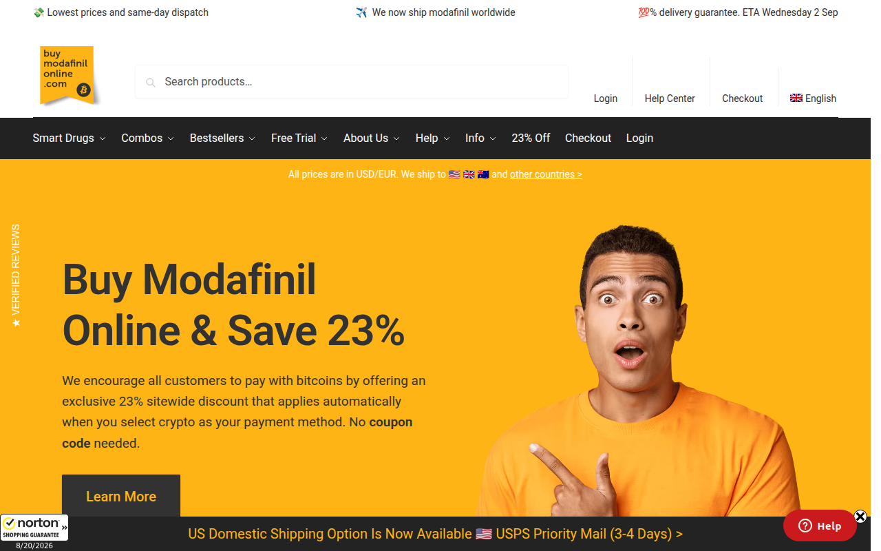 Screenshot van buymodafinilonline.com