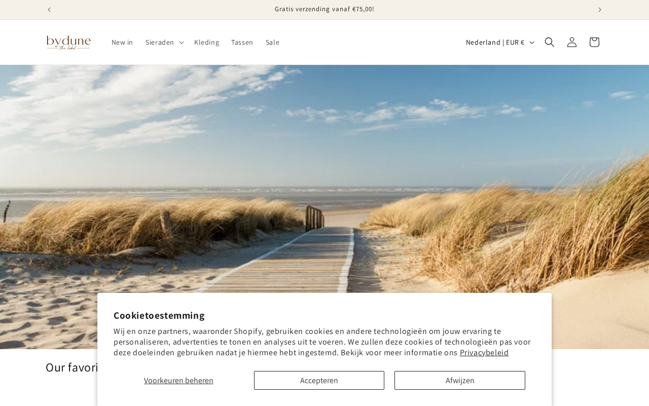 Screenshot van bydunethelabel.nl