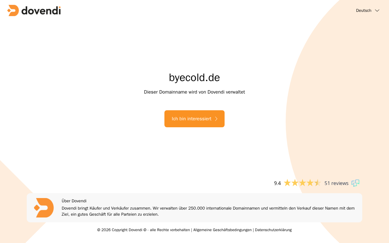Screenshot van byecold.de