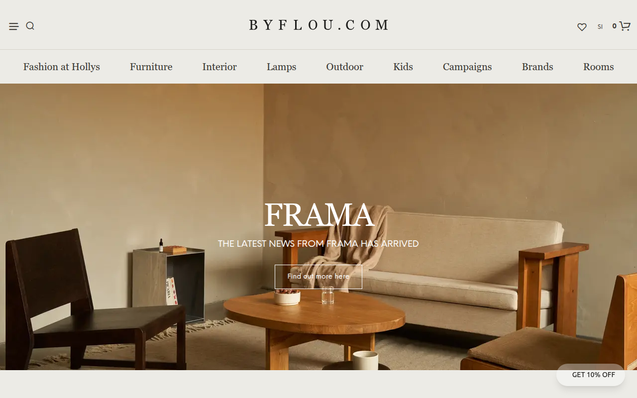 Screenshot van byflou.com