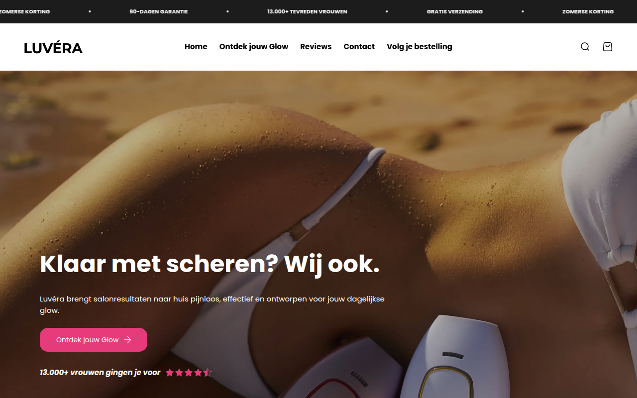 Screenshot van byluvera.nl