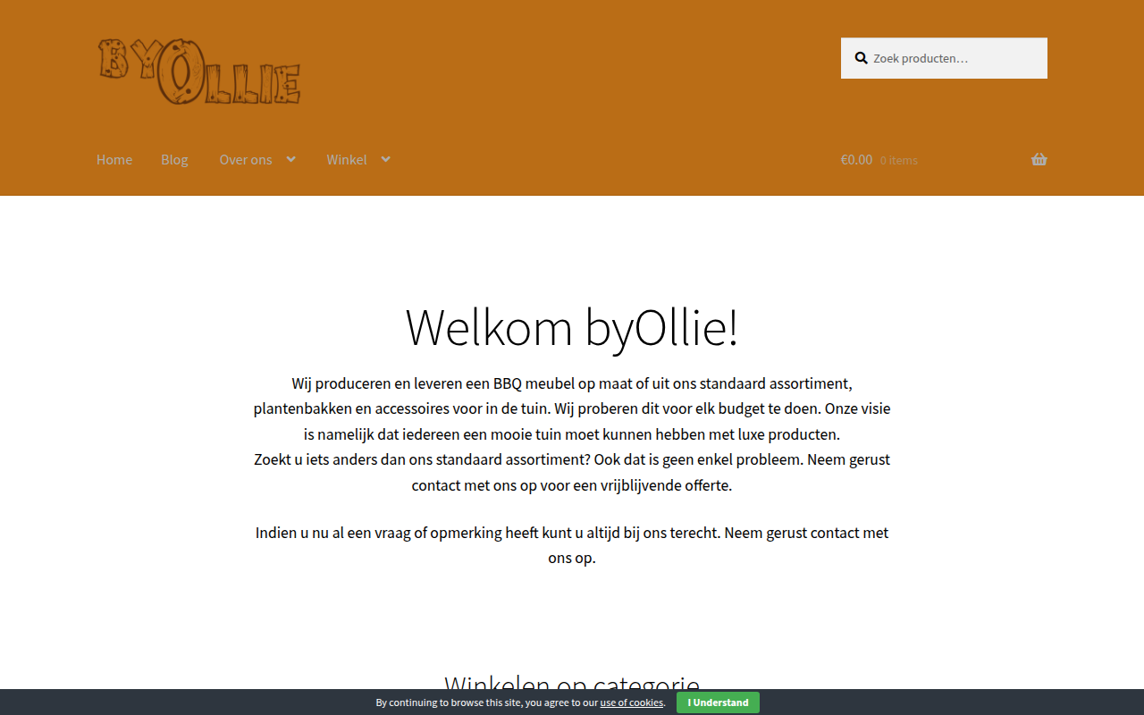 Screenshot van byollie.nl