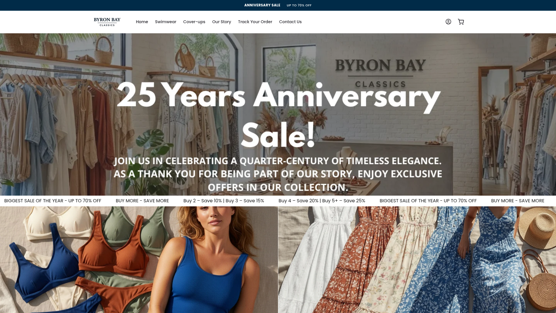 Screenshot van byronbayclassics.com