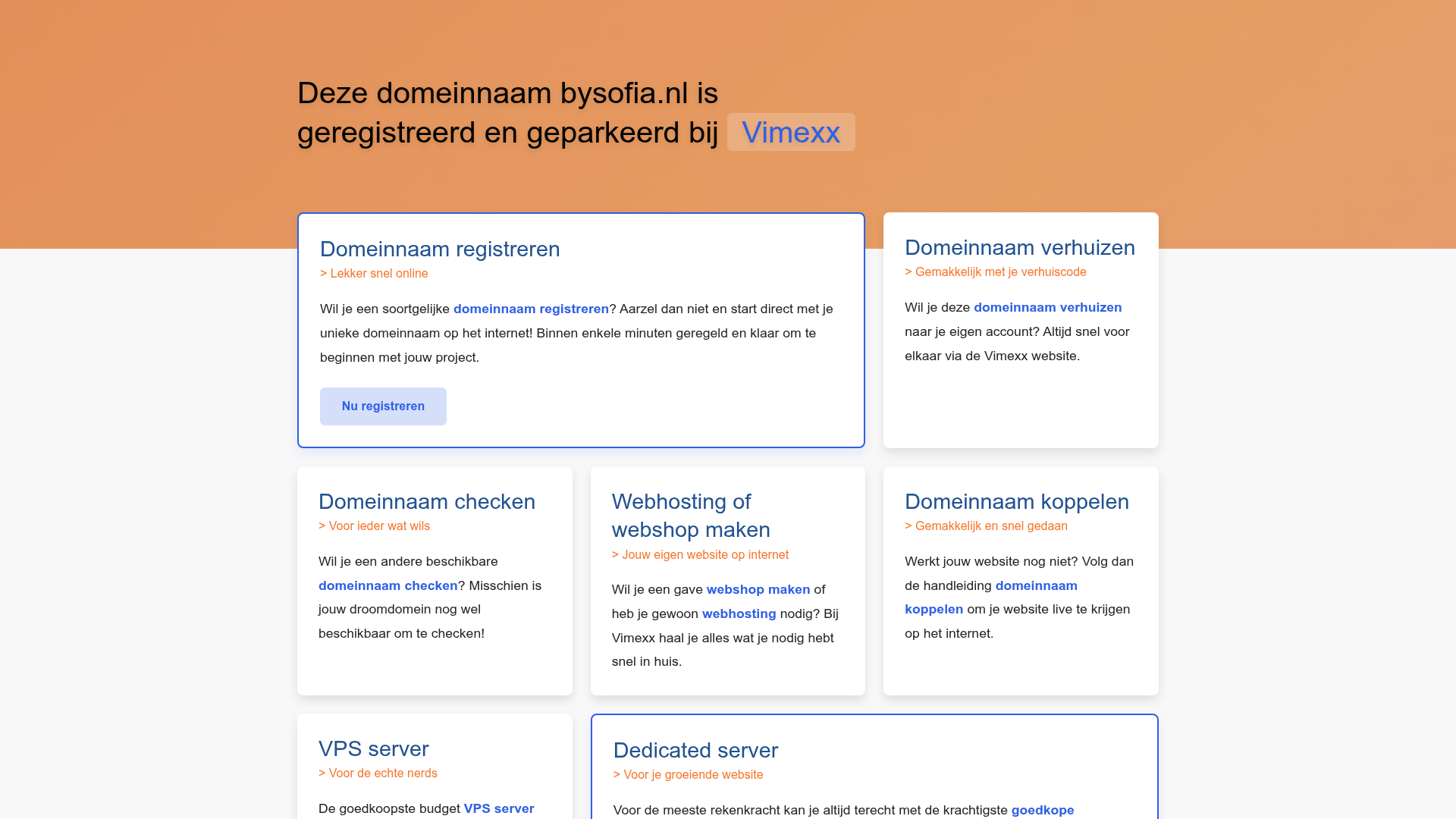 Screenshot van bysofia.nl