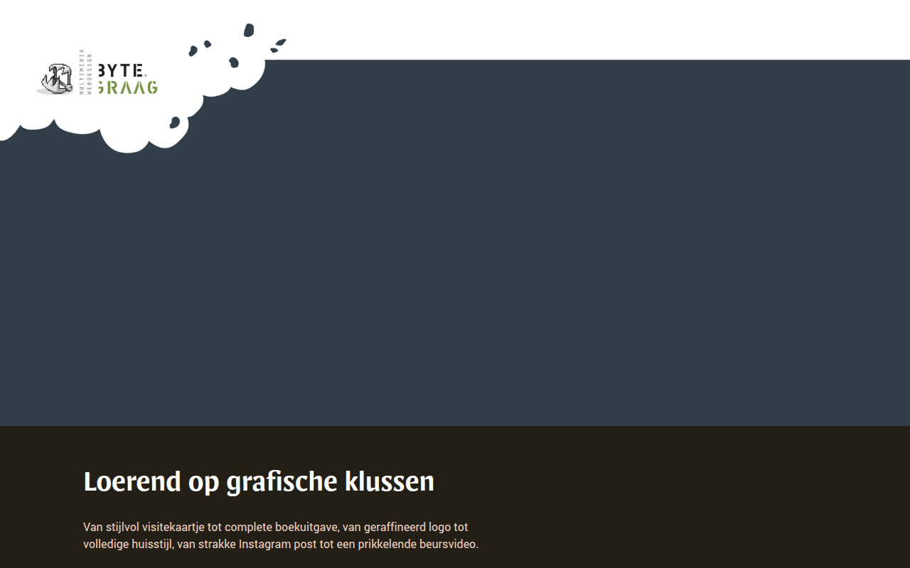 Screenshot van bytegraag.nl