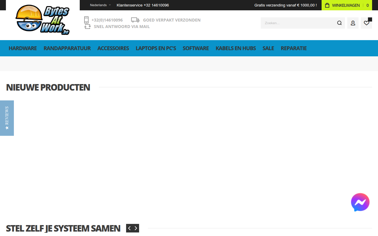 Screenshot van bytesatwork.be