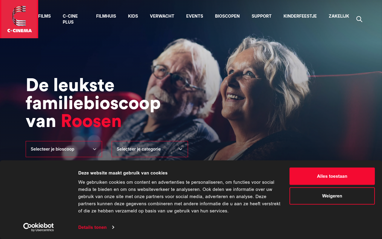 Screenshot van c-cinema.nl