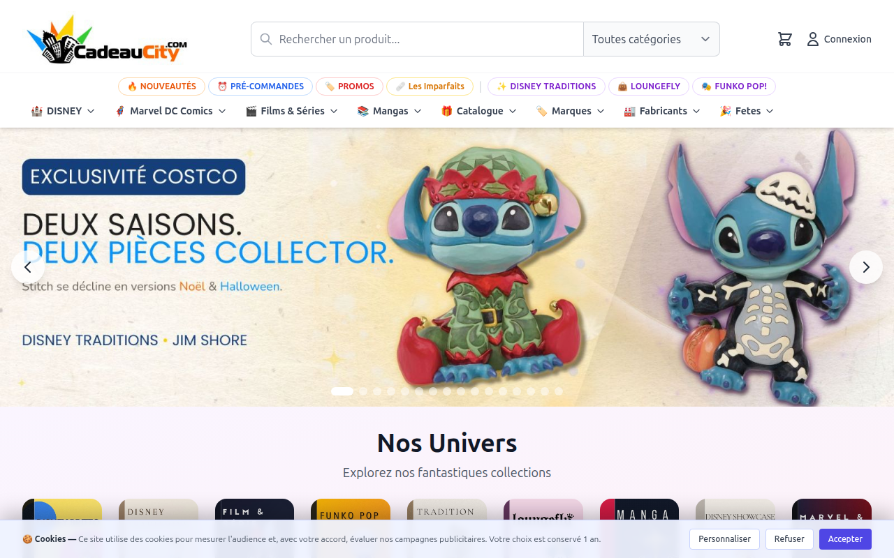 Screenshot van cadeaucity.com