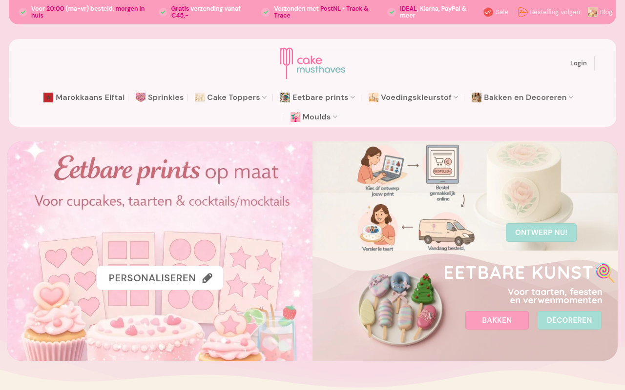 Screenshot van cakemusthaves.nl