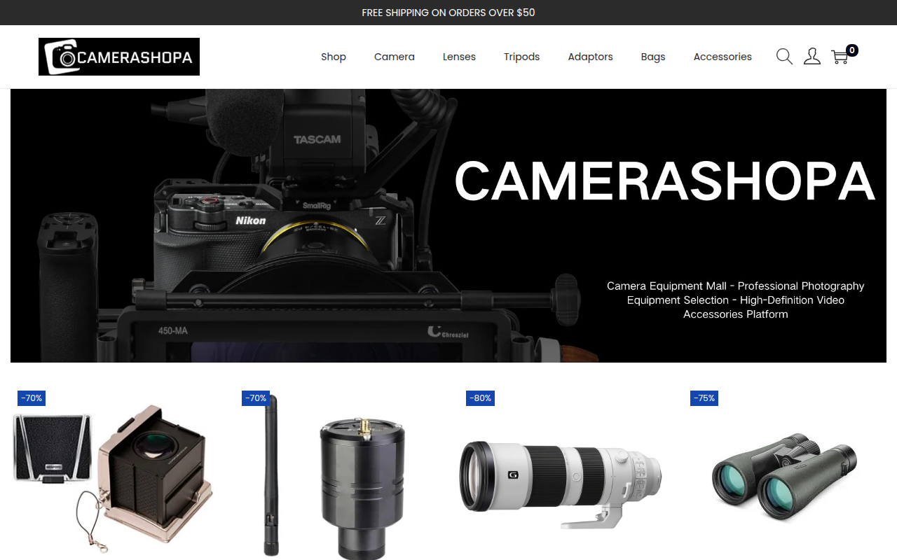 Screenshot van camerashopa.com