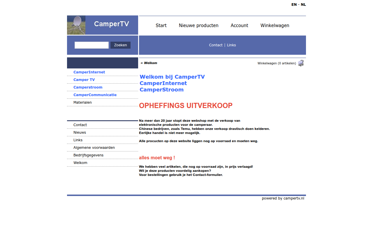 Screenshot van campertv.nl