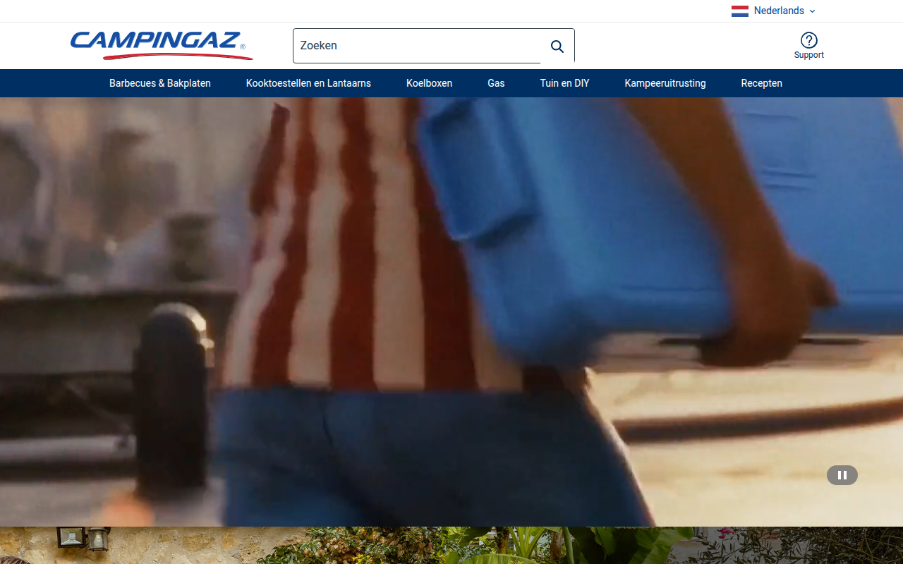 Screenshot van campingaz.nl