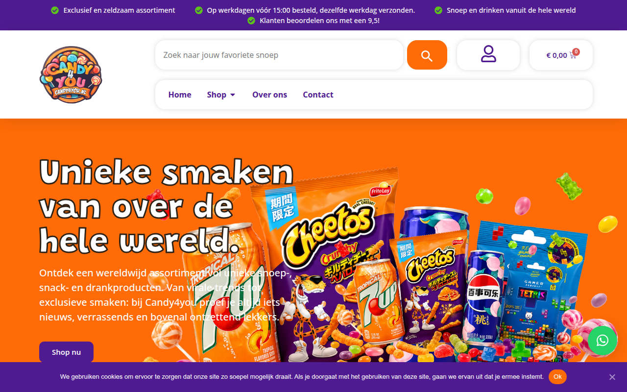 Screenshot van candy4you.nl
