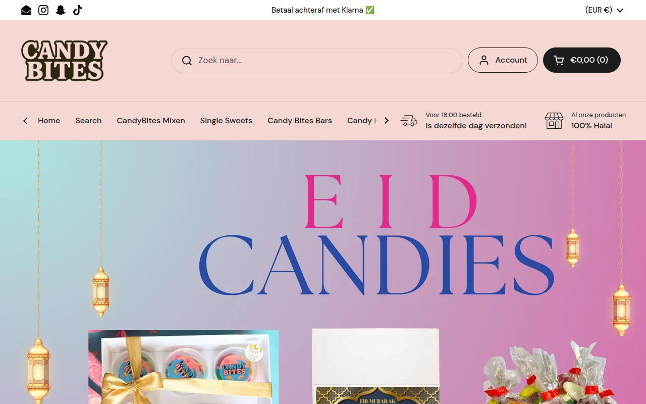 Screenshot van candybites.nl