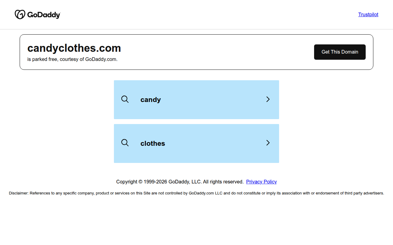 Screenshot van candyclothes.com