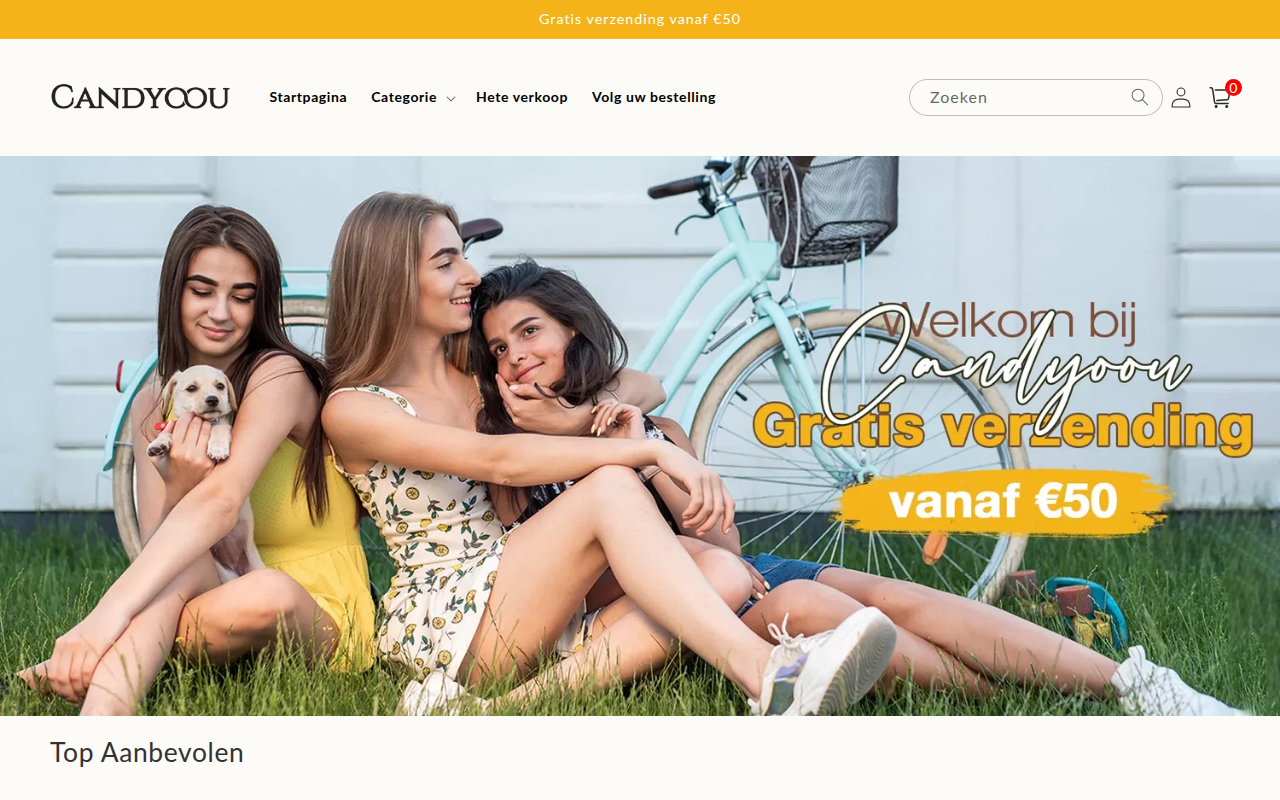 Screenshot van candyoou.com