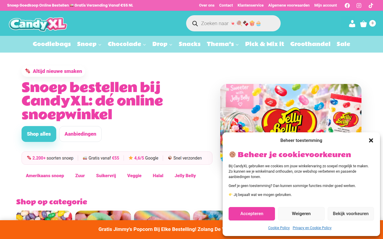 Screenshot van candyxl.com