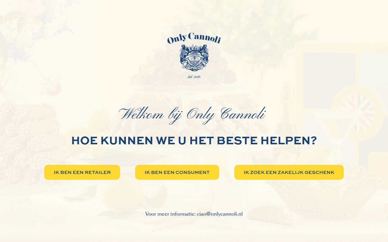 Screenshot van cannoli.nl