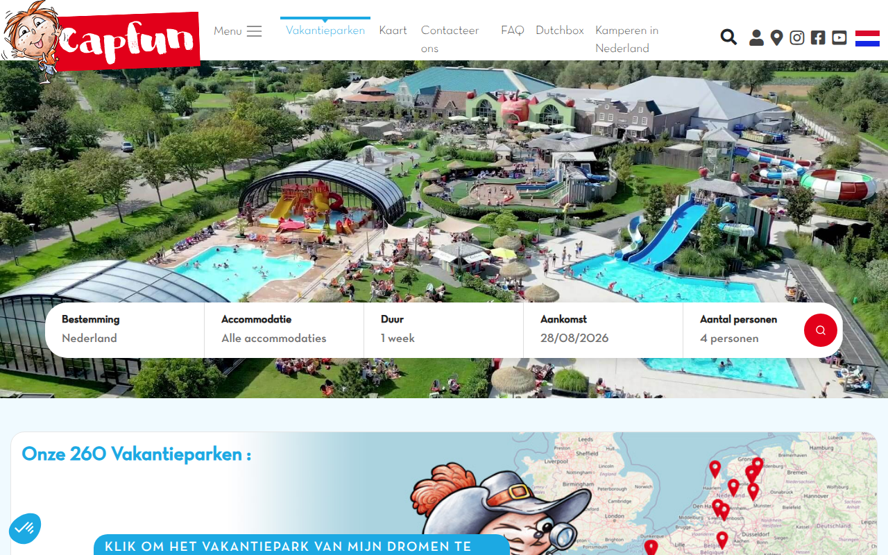 Screenshot van capfun.nl