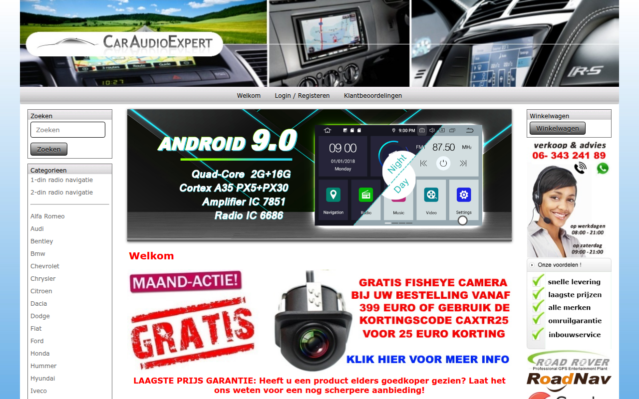 Screenshot van caraudioexpert.nl