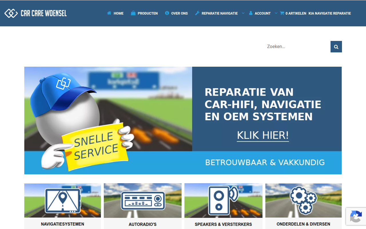 Screenshot van carcarewoensel.nl