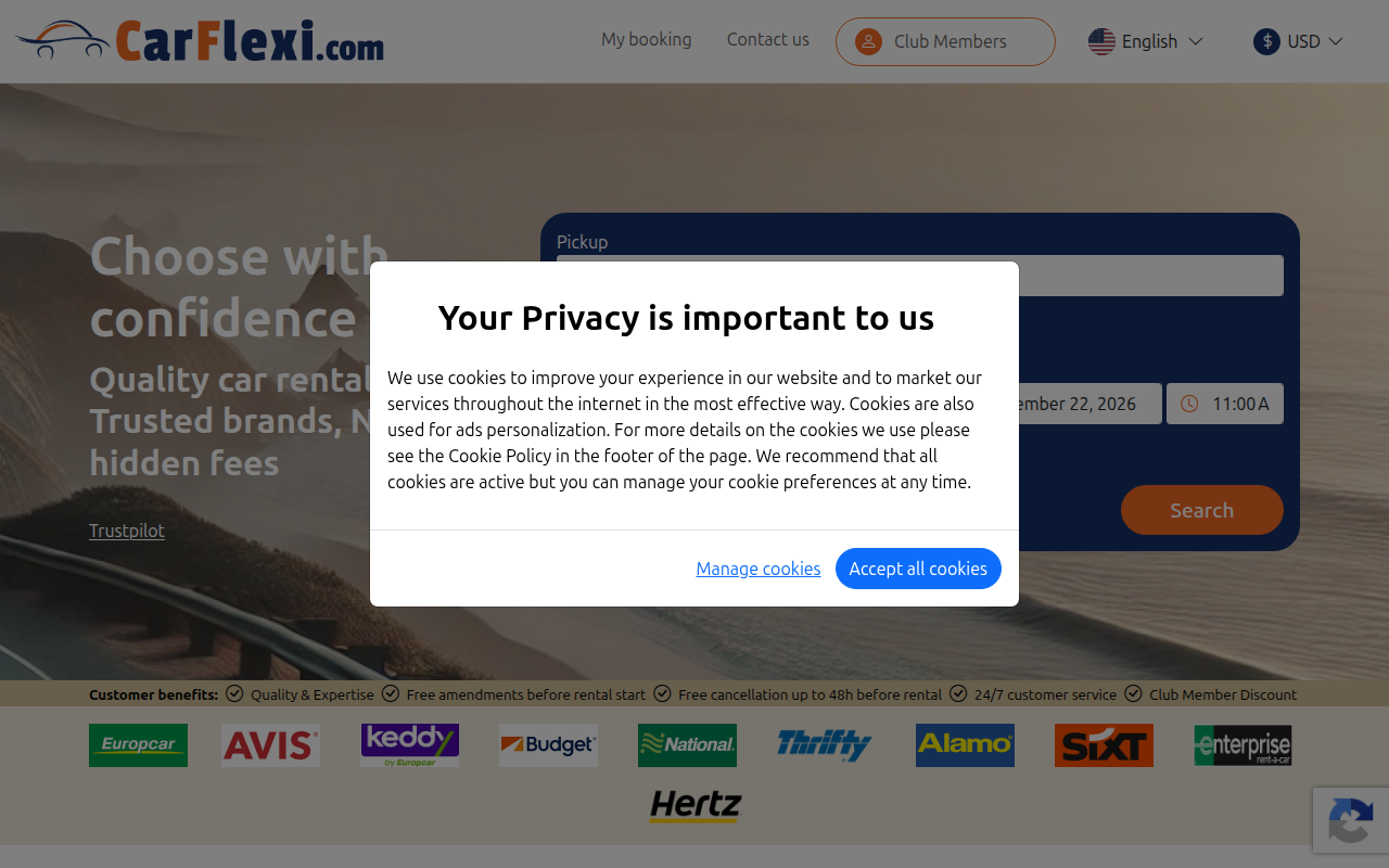 Screenshot van carflexi.com