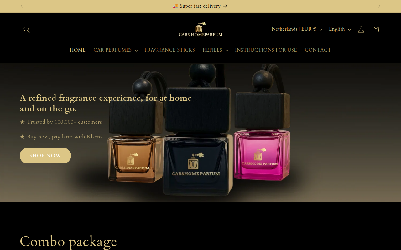 Screenshot van carhomeparfum.com
