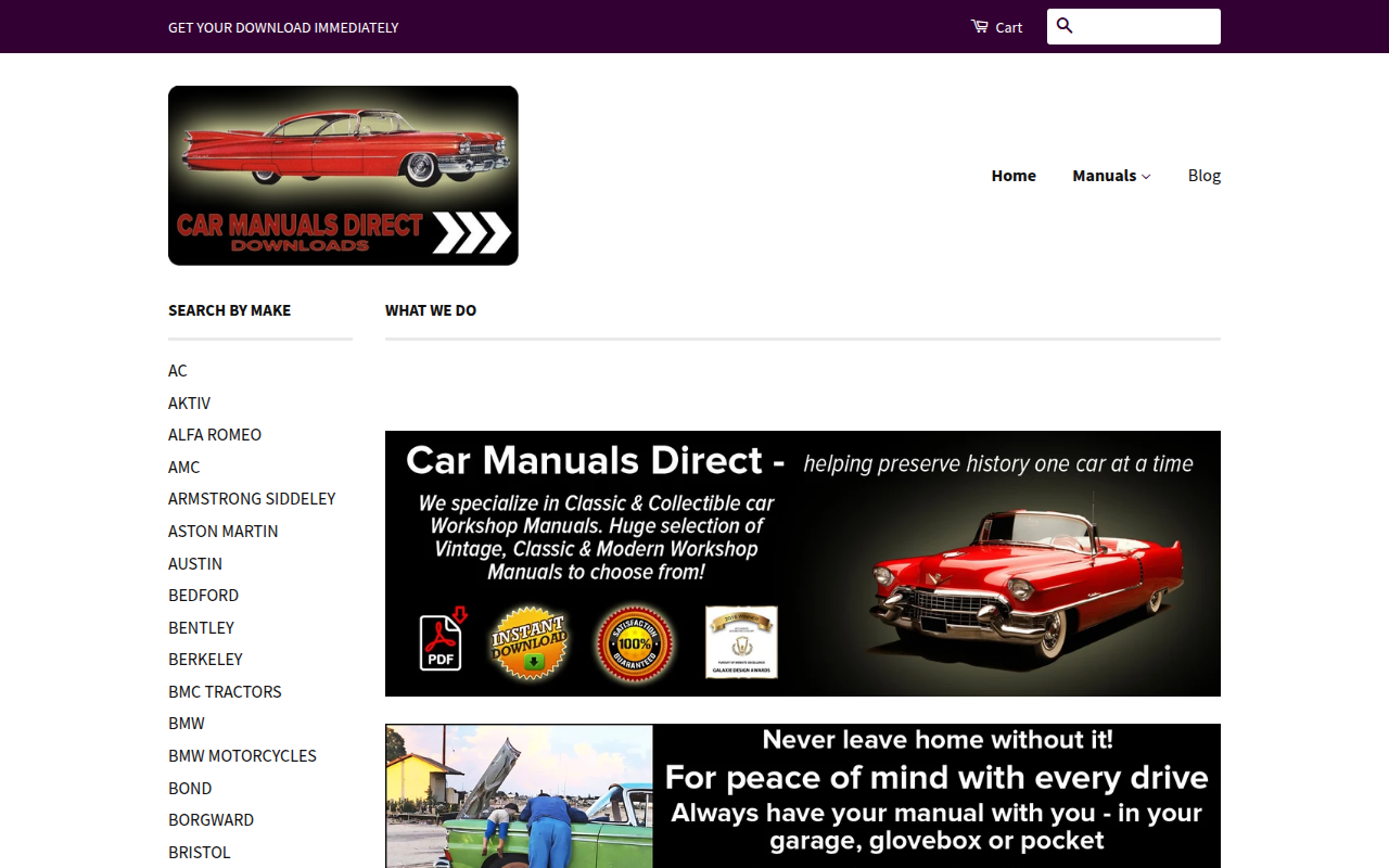 Screenshot van carmanualsdirect.com