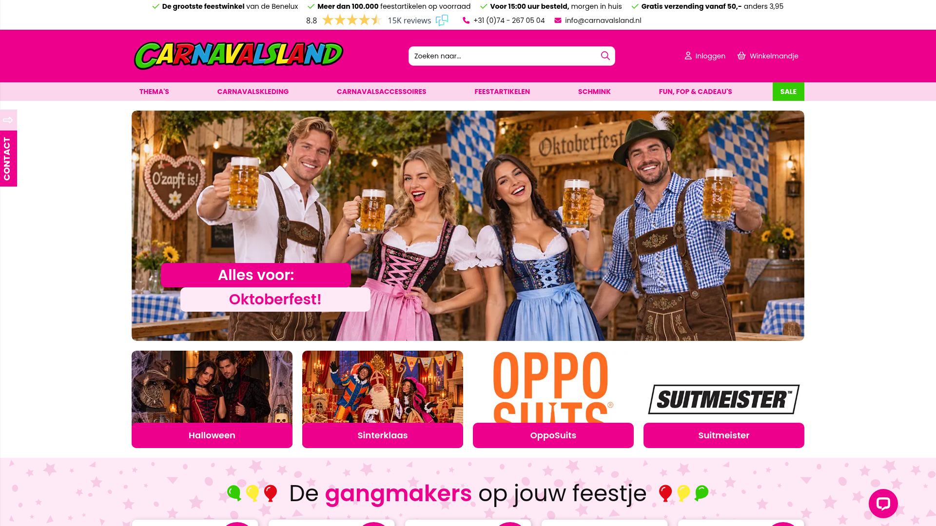 Screenshot van carnavalsland.nl