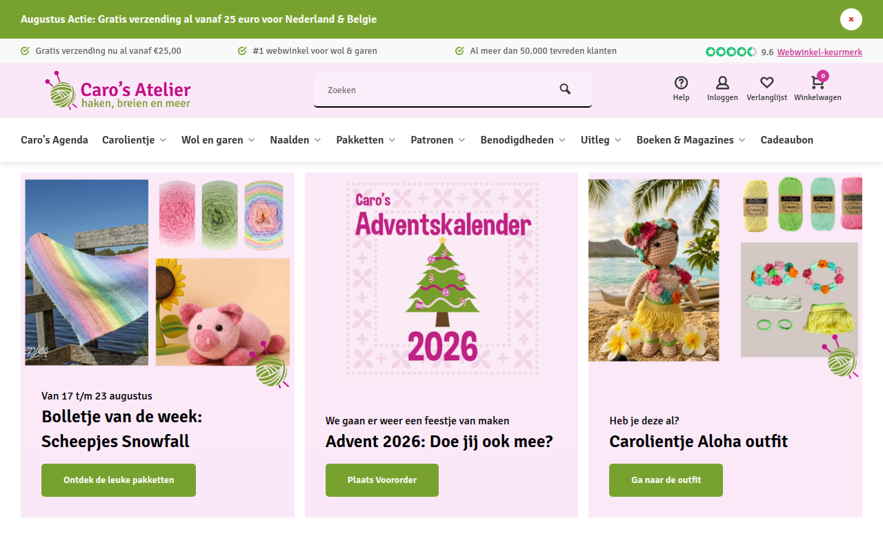 Screenshot van carosatelier.nl
