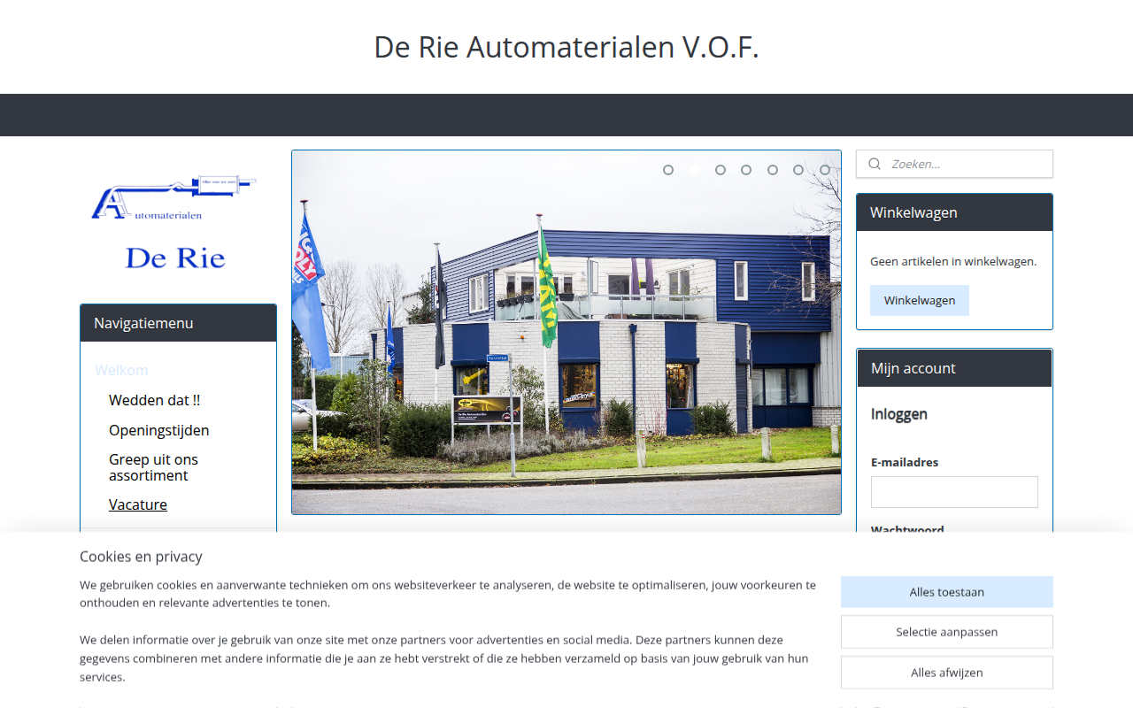 Screenshot van carpartsderie.nl