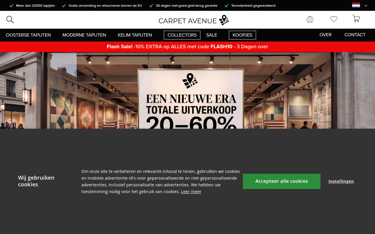 Screenshot van carpetavenue.nl