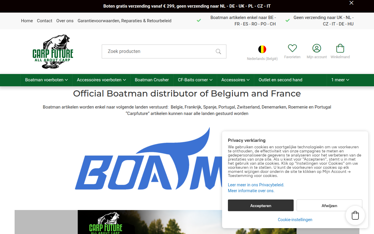 Screenshot van carpfuture.com