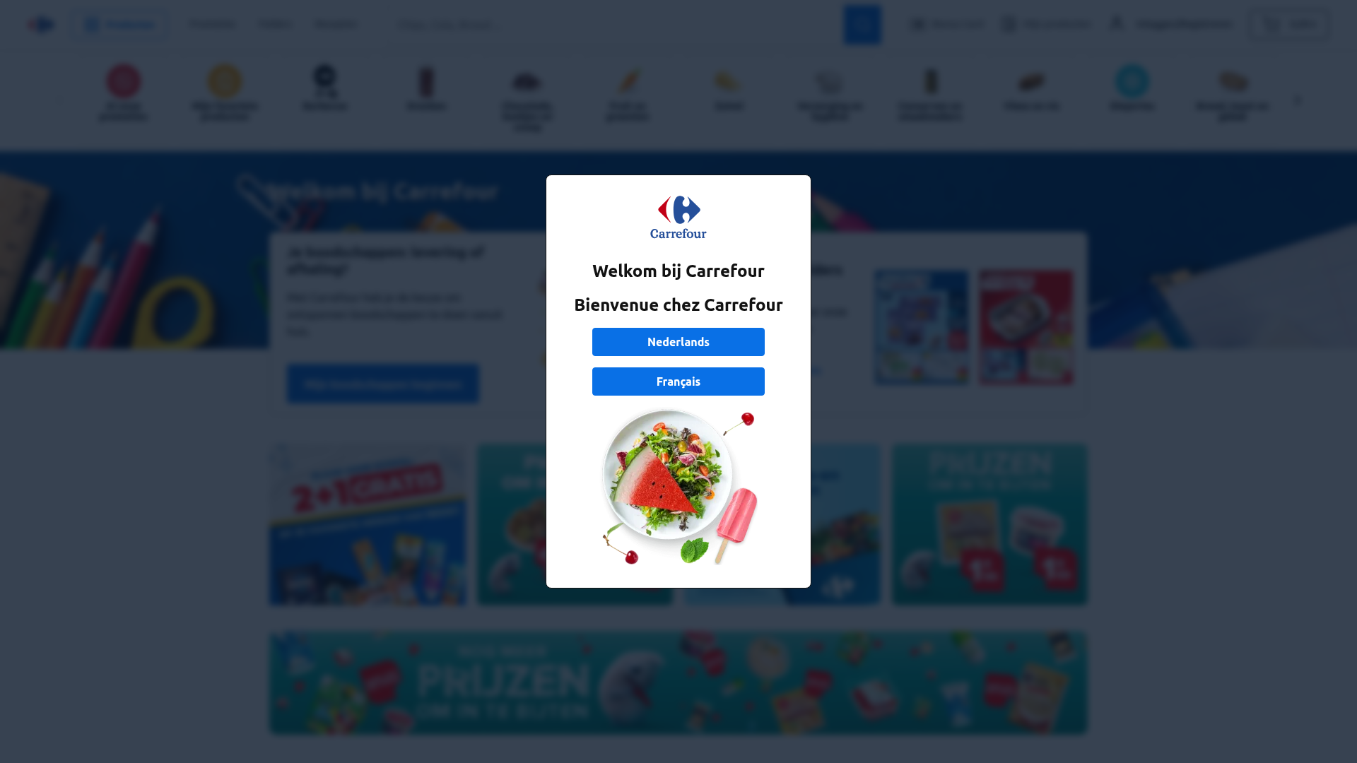 Screenshot van carrefour.be