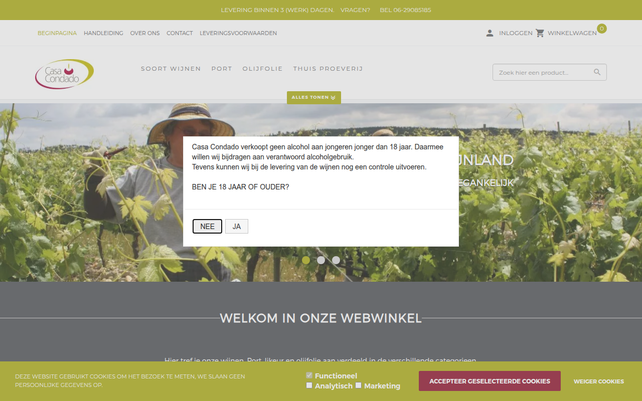 Screenshot van casacondado.nl