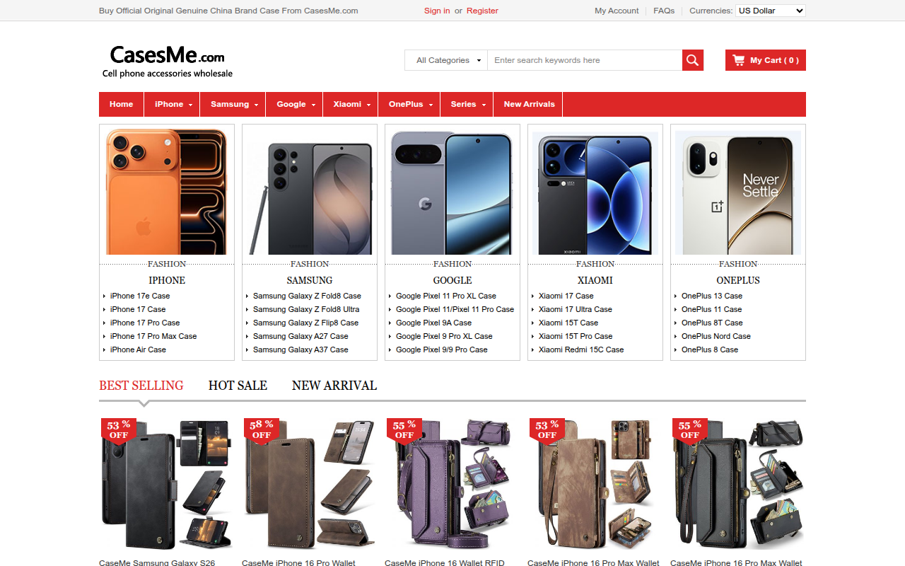 Screenshot van casesme.com