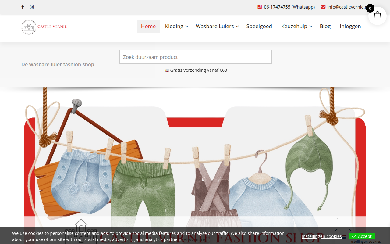 Screenshot van castlevernie.nl
