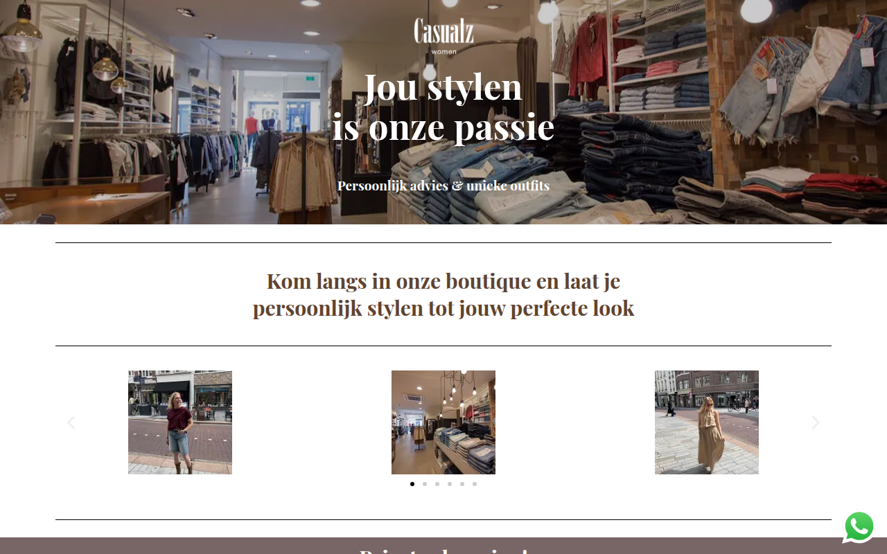 Screenshot van casualzwomen.nl
