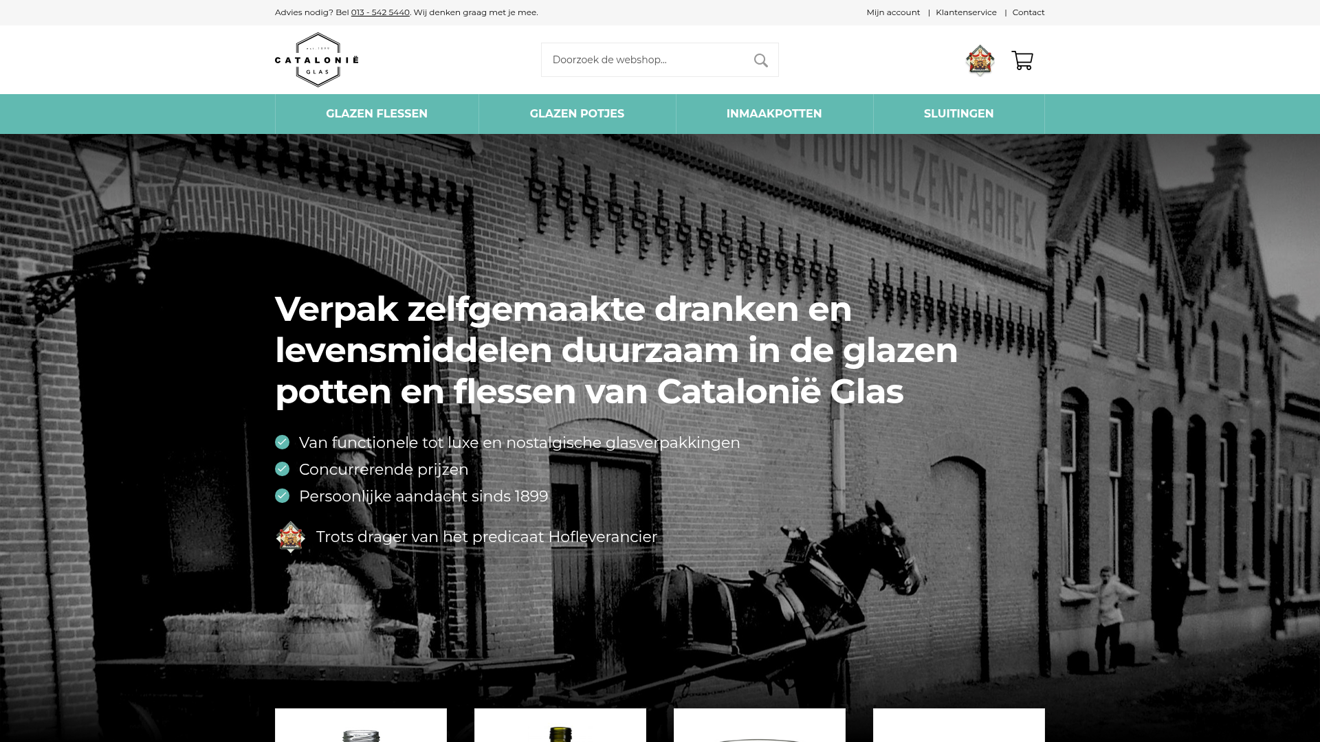 Screenshot van catalonieglas.nl
