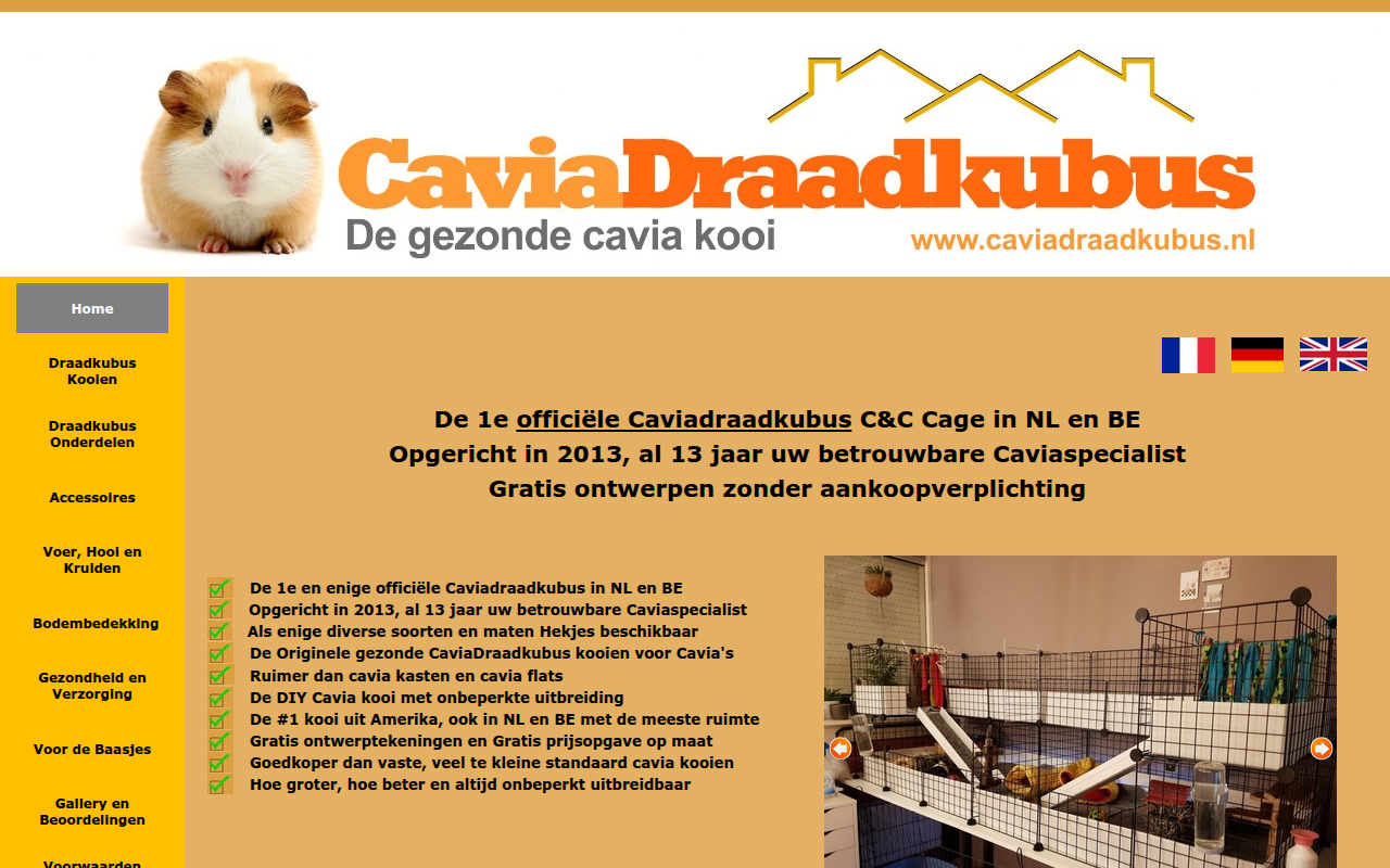 Screenshot van caviadraadkubus.nl