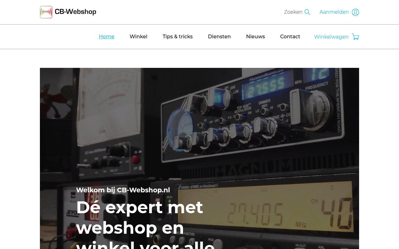 Screenshot van cb-webshop.nl