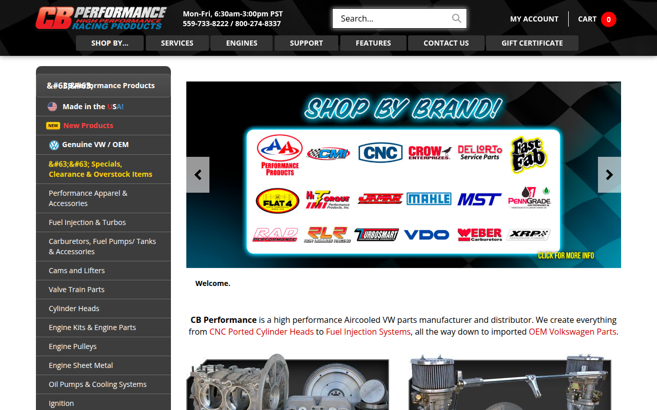 Screenshot van cbperformance.com