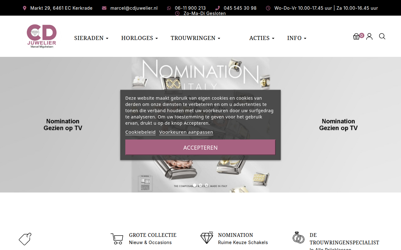 Screenshot van cdjuwelier.nl