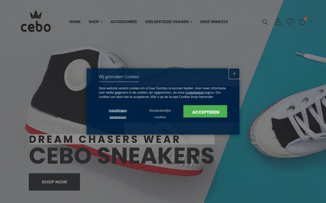 Screenshot van cebo-schoenen.be