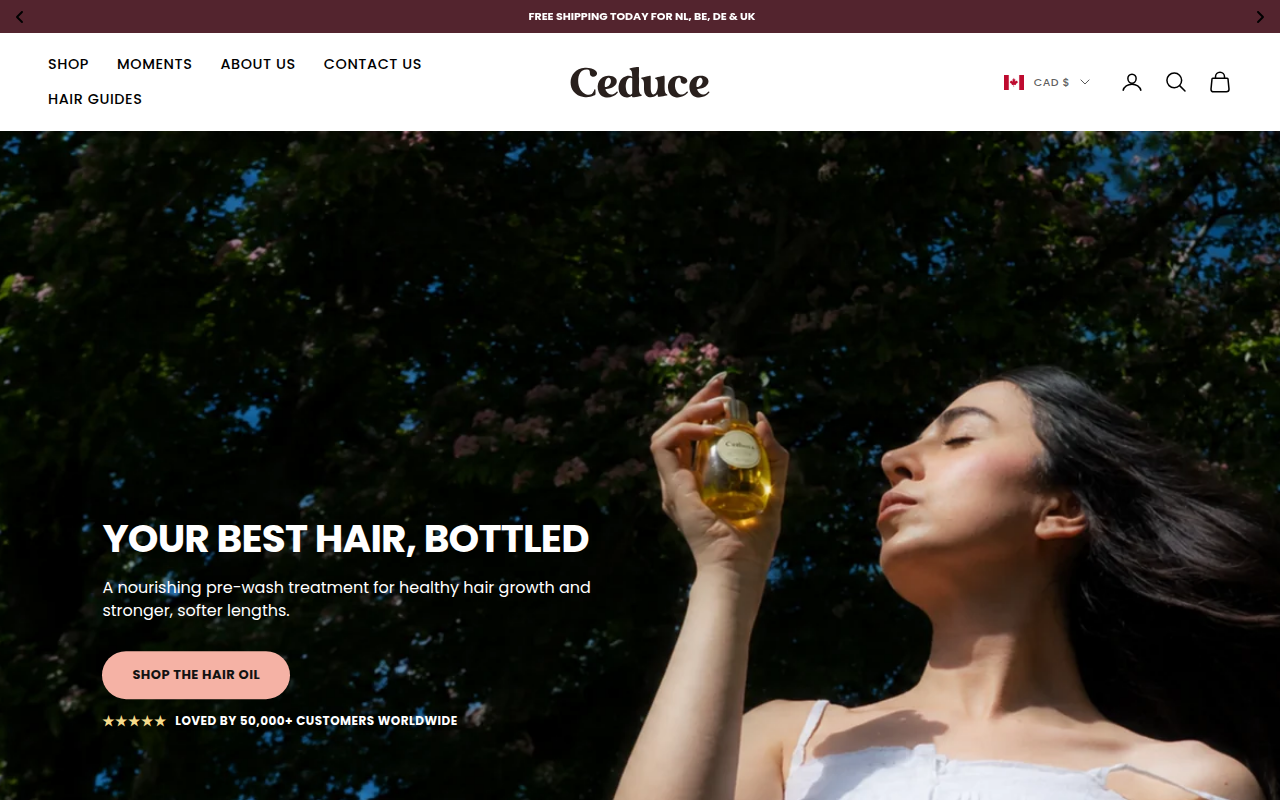 Screenshot van ceduce.nl