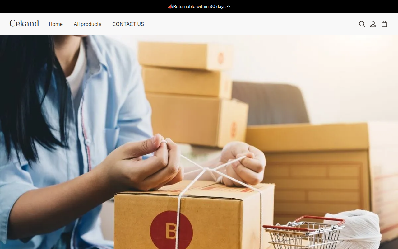 Screenshot van cekand.com