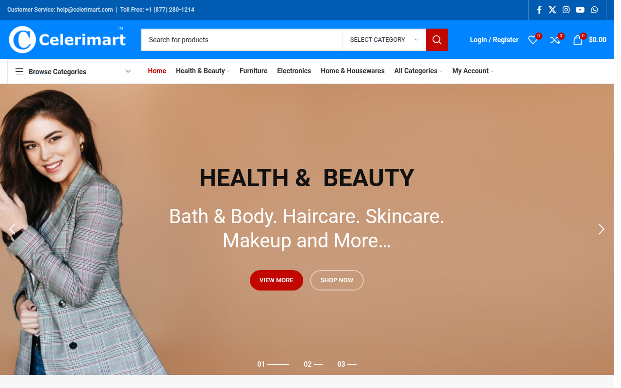 Screenshot van celerimart.com
