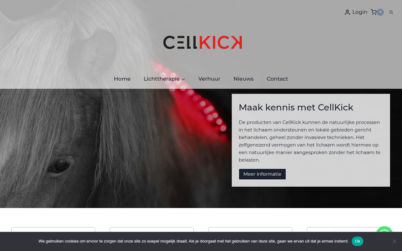 Screenshot van cellkick.nl